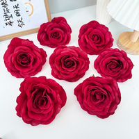 Usine En Gros Décoratif 11cm Artificielle Soie Rose Tête Soie Rose Têtes De Fleurs pour Les Événements De Mariage Mur De Fleurs