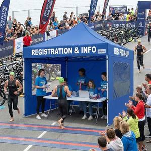 Carpa de registro, carpa para ferias comerciales, toldo desplegable con 3 paredes laterales desmontables para maratón, carrera, torneo - Product Image 2