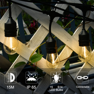 <span class=keywords><strong>Luces</strong></span> De Navidad impermeable <span class=keywords><strong>LED</strong></span> Festoon String Light 10m 15M E27 S14 exterior <span class=keywords><strong>Patio</strong></span> jardín bombilla de plástico <span class=keywords><strong>luces</strong></span> De Navidad - Product Image 4
