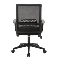 Chaise de bureau ergonomique moderne noire réglable et pivotante en maille pour la maison, l'école, l'atelier et l'usage commercial