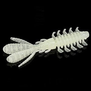 LUTAC Leurre souple pour <span class=keywords><strong>crevettes</strong></span> Leurre flottant lumineux en TPE attractif pour la pêche au poisson pailleté 62mm/1.8g Multi-antenne Add Flakes Fishy - Product Image 2