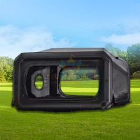 Tente de Camping familiale noire 8 10 personnes taille 4 saisons 2 chambres 1 Hall tente extérieure étanche tente gonflable adaptée pour la plage