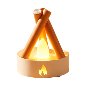Lampe de table vintage style campfire, veilleuse créative bicolore à lumière douce avec bruit blanc pour chambre à coucher - Product Image 1