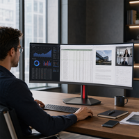 Moniteur d'ordinateur de bureau UWQHD 34 pouces à prix d'usine OEM avec taux de rafraîchissement de 165 Hz pour ordinateurs de bureau de jeu