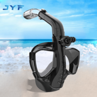 Masque de plongée intégral en silicone JYF de bonne qualité, matériau sain, verre trempé pour la plongée sous-marine