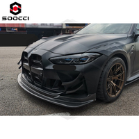 Lèvre avant de style GT4 M3 M4 en fibre de carbone sèche pour BMW M3 G80 G81 M4 G82 G83 Spoiler Chin Splitter Front Scoop Bumper Lip Diffuser