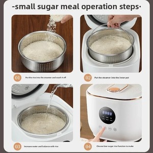 Cuisinière à riz électrique intelligente à affichage numérique, multifonctionnelle, 3L, petite, pour la maison, avec fonction de cuisson de soupe et maintien au chaud - Product Image 6