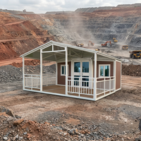 Maison modulaire préfabriquée OEM personnalisée, panneau sandwich en acier, bureau de chantier portable, dortoir pour travailleurs, hébergement de campement, certifié CE