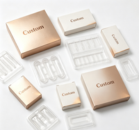 Boîtes en carton personnalisées avec logo imprimé, imperméables, gaufrées, effet couleur intégrale, 3 ml-10 ml, pour flacons cosmétiques avec fermeture magnétique