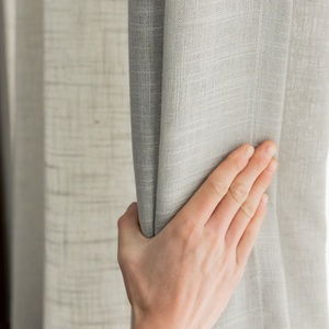 Linen <b>Curtains</b> for Living Room Back Tab Pocket Drape Light Filtering <b>Curtains</b> <b>Window</b> <b>Curtains</b> Europe <b>Window</b> in India Woven Solid - Product Image 6