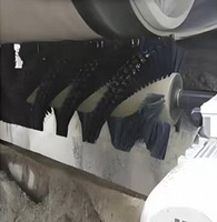 Brosse rotative motorisée pour nettoyeur de bande transporteuse, rouleau balayeur en nylon pour usine de sable et d'agrégats et travaux cimentiers, brosse industrielle