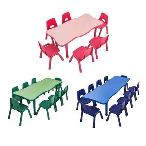 أثاث رياض الأطفال ومرحلة ما قبل المدرسة: مكاتب أطفال وكراسي بلاستيكية، طاولة لعب خشبية للأطفال - Product Image 1