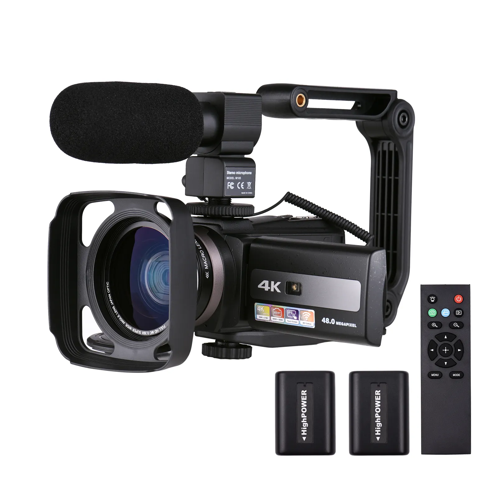 Videocamera professionale videocamera 60FPS 4k videocamera digitale 16X videocamera IR visione notturna per Streaming Live Vlog video Photography