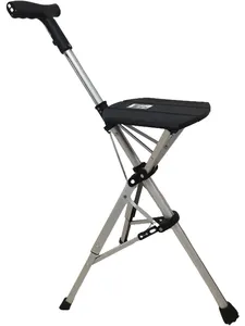 Canne-chaise électrique à ouverture et fermeture à un bouton, canne-tabouret antidérapante pour personnes âgées, pliable. - Product Image 1