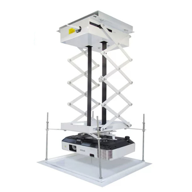 1m Projector ceiling mount electric lift concealed bracket 1.5m 2m 3m remote control electric projector stand