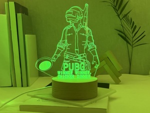 Nhà Máy bán hàng trực tiếp của vòng gỗ rắn ánh sáng cơ sở nhỏ ánh sáng ban đêm Acrylic mô hình tùy chỉnh doanh nghiệp <span class=keywords><strong>USB</strong></span> ánh sáng ban đêm - Product Image 4