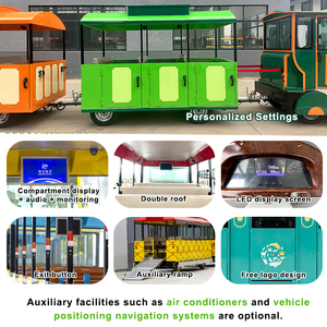 <span class=keywords><strong>Train</strong></span> électrique sans rail personnalisé 20 places pour enfants et adultes, idéal pour parcs d'attractions et centres commerciaux - Product Image 6