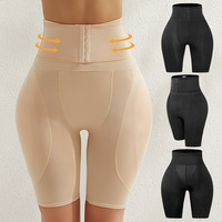 Nouveau pantalon gainant taille haute en nylon pour femme, avec boutons, effet ventre plat et fessier rehaussé, type boxer