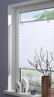 Store plissé Solo sans perçage, à ventouses, opaque, pliable, avec toutes les pièces de montage, 2 rails de commande