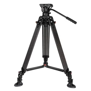 Professional Video Tripod Carbon Fiber Heavy Video Tripod Stand For Dslr Camera Stable Tripod With Professional Fluid Head - DX15Q5S