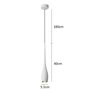 Luminaire suspendu LED minimaliste moderne en forme de goutte d'eau en aluminium pour cuisine, bar, chambre à coucher, chevet, salle à manger