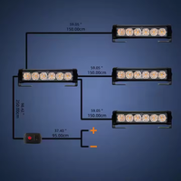 Nouvelles feux stroboscopiques de toit pour deux véhicules, 6 LED, rouge, bleu, jaune, blanc, 12V, clignotants de calandre, ajustement universel tout-terrain