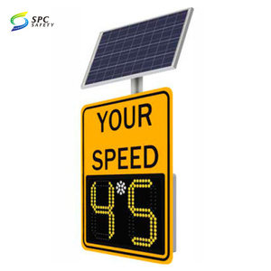Calles personalizadas Escuelas Estacionamientos Restricción de límite de velocidad con energía solar Señalización de advertencia LED Límite de velocidad solar Señal de tráfico - Product Image 4