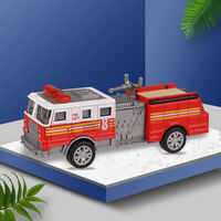 13cm Simulation Camion de Pompiers Alliage Électrique Moulé Sous Pression Modèle Véhicule 1:32 Jouets Moulés Sous Pression