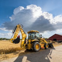 Rétrocaveuse Cat 420F 4x4 d'occasion, mini-excavatrice, chargeuse sur pneus, rétrocaveuse 420F2 430F2