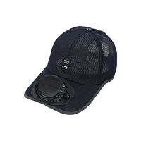 Gorra de Verano SK, Transpirable, 100% Algodón, con Impresión Serigráfica, Ventilador de Carga Solar, Protección Solar, Informal para Hombre