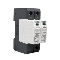 TOMZN DC SPD 2P 500V 600V 800V 1000V 20-40kA Dispositif de protection contre les surtensions pour rail DIN, protection solaire extérieure, protection contre les surtensions PV