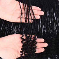 Extensions de cheveux Originea au crochet, Soft Locs, tissage simple, Sisterlocs, avec pointes bouclées, noir naturel, pour femmes