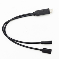 Câble d'extension USB 2.0 2-en-1 double connecteur USB-C femelle vers A mâle pour charge et transfert de données AM/CF