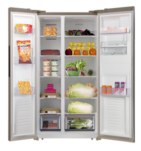 Refrigerador de Lujo de Gran Capacidad de 500L, Refrigerador de Doble Puerta con Enfriamiento por Aire y Dispensador de Agua, Refrigerador de Alta Calidad BCD518WD - Product Image 6