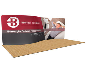 10フィートストレートカーブカスタムロールアップポップアップ背景壁広告トレードショー展示ブースストレッチテンションファブリックディスプレイ - Product Image 4