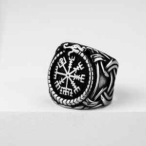 yunnique Nordic Viking Snowflake <b>Titanium</b> Steel <b>Ring</b> Men Hip Hop Style Gift Jewelry - Product Image 1