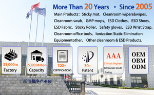 140gsm sin pelusa 100% poliéster negro industria Cleanroom toallitas 100 negro de punto sin pelusa Esd Cleanroom limpiaparabrisas - Product Image 6