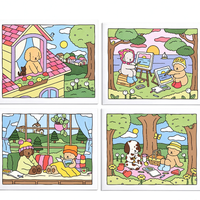En stock – Livre de coloriage pour adultes et enfants – Design de dessins animés mignons et confortables – Cadeau créatif pour le dessin et la coloration – Reliure thermique imprimée