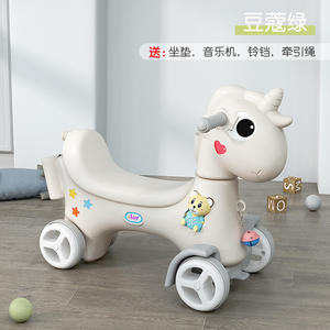 Produk baru 5 dalam 1 plastik untuk anak, kursi kuda goyang yang dapat diputar, mainan anak-anak, alat bantu jalan, mainan binatang - Product Image 4