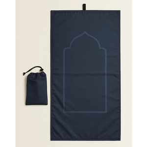 Alfombra portátil de viaje de terciopelo plegable de lujo al por mayor alfombra de oración musulmana de franela - Product Image 6