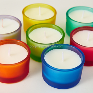 Personalizado Luxo Personalizado Vazio Colorido Vidro Vela Recipiente Frasco Com Tampa e Caixa para Vela Fazendo Decorar - Product Image 3