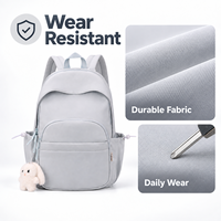 Tas Ransel Olahraga Kasual Anti Air Logo Kustom Pabrik JIANGLIDA Kapasitas Besar Multi Kantong Ergonomis untuk Pelajar Wanita