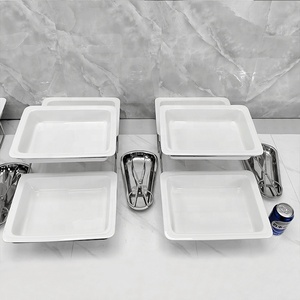 Suministros al por Mayor para Hoteles, Soporte de Exhibición de Alimentos de Cerámica de 3 Niveles, Exhibidores para Catering, Bandejas Elevadas para Buffet, Bandejas para Servir Fácilmente - Product Image 5
