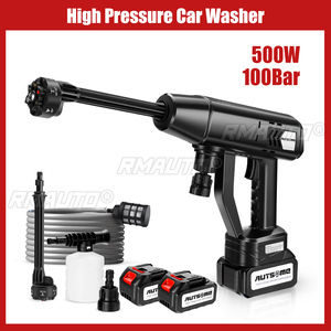 100Bar 6-in-1 30000mAh 500W Cordless <b>Car</b> <b>Washer</b> Spray Water Gun 0/1/2 Battery Washing Cleaning Machine - Product Image 1