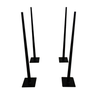 WEKIS Pieds de meubles en épingle à cheveux modernes en métal noir pour salle à manger banc de bureau café salle à manger et Restaurant Table d'extrémité pieds de Table d'appoint