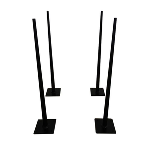 WEKIS Pieds de meubles en épingle à cheveux modernes en métal noir pour salle à manger banc de bureau café salle à manger et Restaurant Table d'extrémité pieds de Table d'appoint - Product Image 4