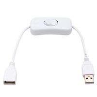 0,3 m 303 Rocker Toggle Line USB-Schalter EIN/AUS Verlängerung kabel für LED-Streifen USB-Lampe Hub Fan Arduino Mikrofon MIC