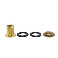 Raccord de traversée en laiton massif, filetage femelle 1/2'' NPT et filetage mâle 3/4'' GHT, pour barils de pluie, aquariums et réservoirs d'eau