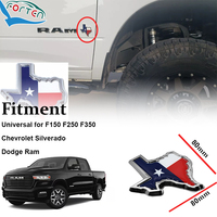 Autocollants 3D pour voiture, écusson de voiture, écusson de porte, plaque de nom pour capot arrière de camion, édition drapeau du Texas, pour Silverado Ram