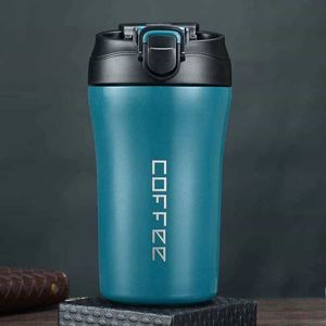 Simple 304 Stainless Steel <b>Coffee</b> Mug Portable Car Thermos Business Office Gift Dual-Drink Mug - Product Image 6